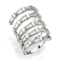 Selah's Stainless Steel and CZ Wrap Ring - Size 7